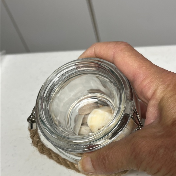 Glass Jar with Seashells Topped-with candle holder - Picture 5 of 6
